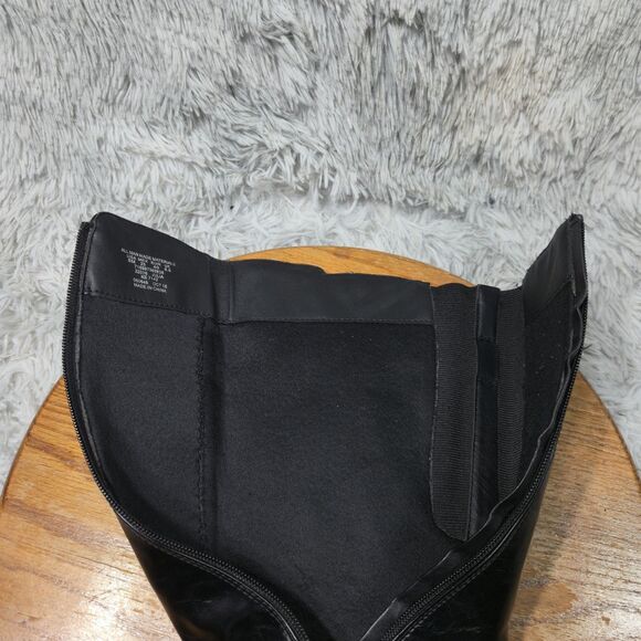 Wear Ever Julia Womens Size 8M Retro Cute Black Knee High/Calf Zip Up Boots - Picture 6 of 10